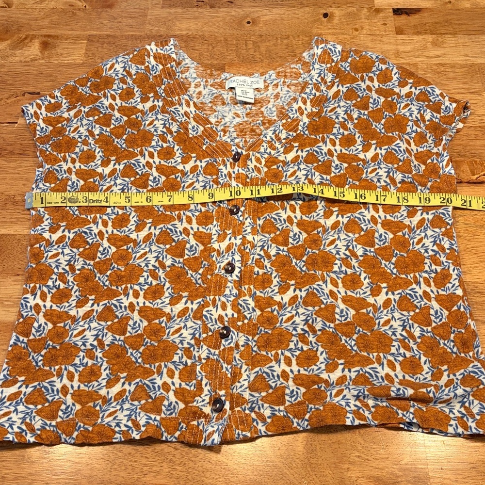 Rachel Zoe Button Down VNeck Too - Picture 4 of 7